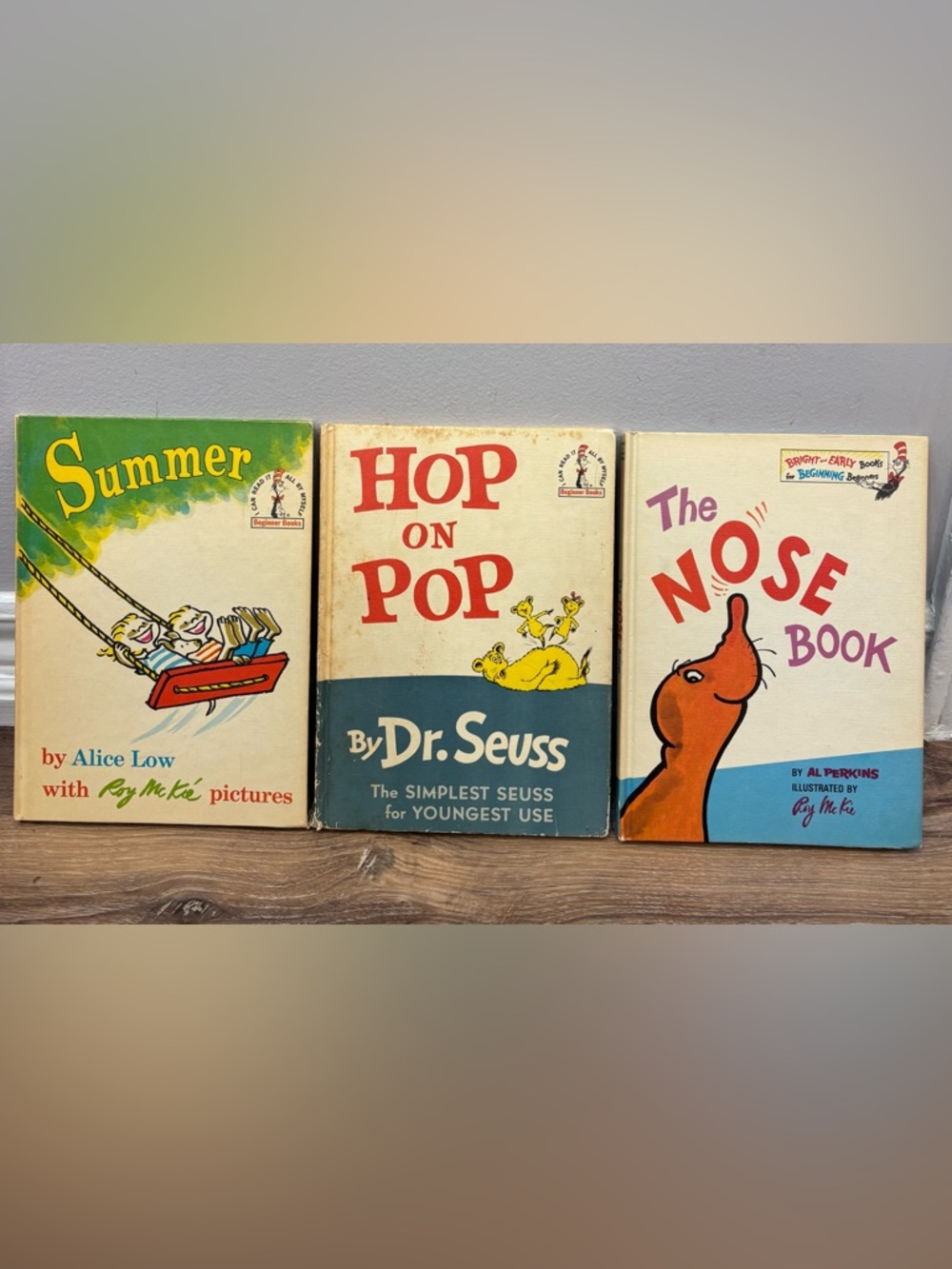 Vintage Lot Summer 1963 - Hop On Pop 1963 - The Nose Book 1970 Book Club Edition